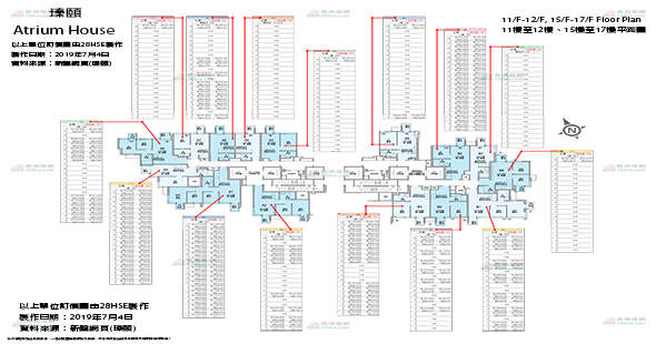Atrium House Floorplan Pricelist Updated date: 2019-07-04