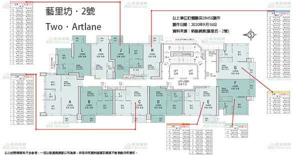 Two Artlane Floorplan Pricelist Updated date: 2020-09-14