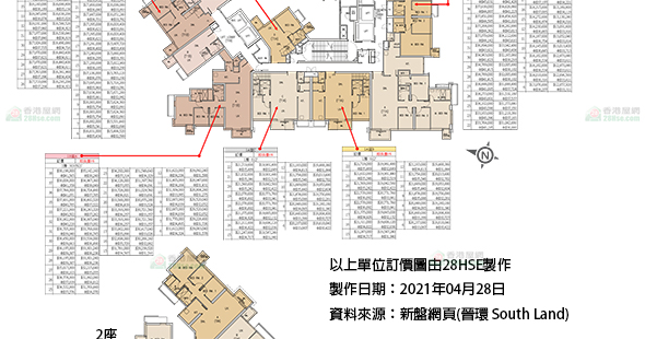 South Land Floorplan Pricelist Updated date: 2021-04-28