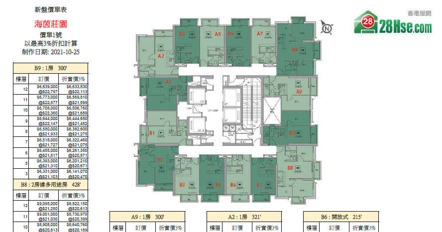 Manor Hill Floorplan Pricelist Updated date: 2021-10-25