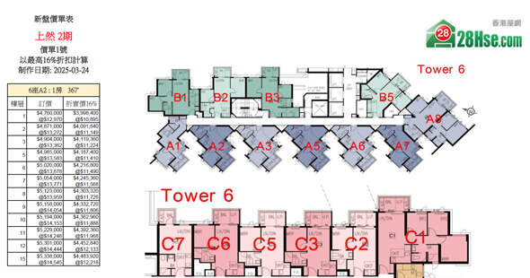 Phase 2 of Le Mont Floorplan Pricelist Updated date: 2025-03-24