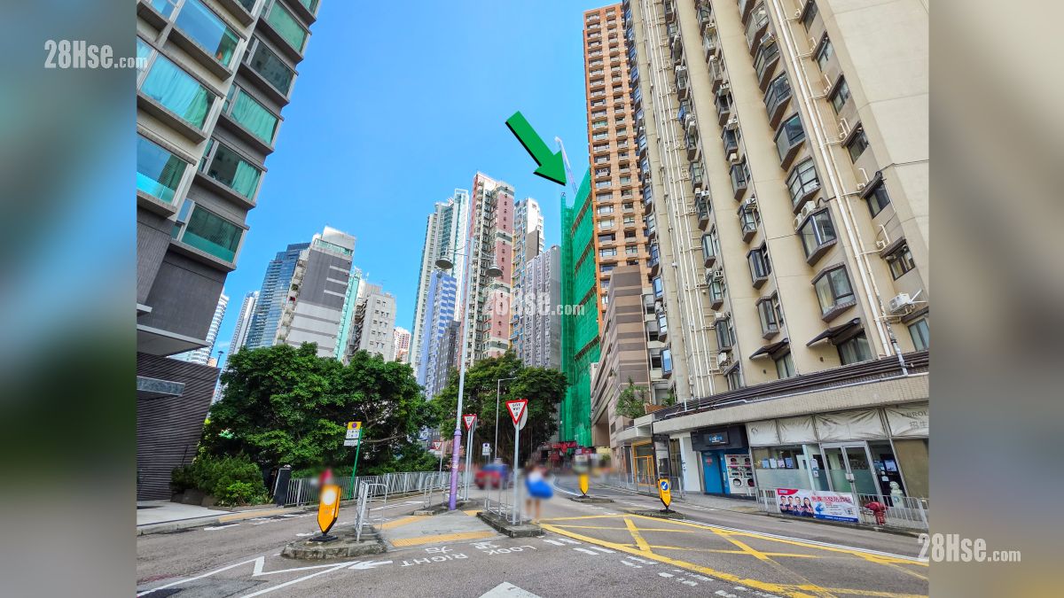the MVP 附近街道 项目 (绿色箭嘴部分) 附近的般咸道 the MVP 附近街道 项目 (绿色箭嘴部分) 附近的般咸道