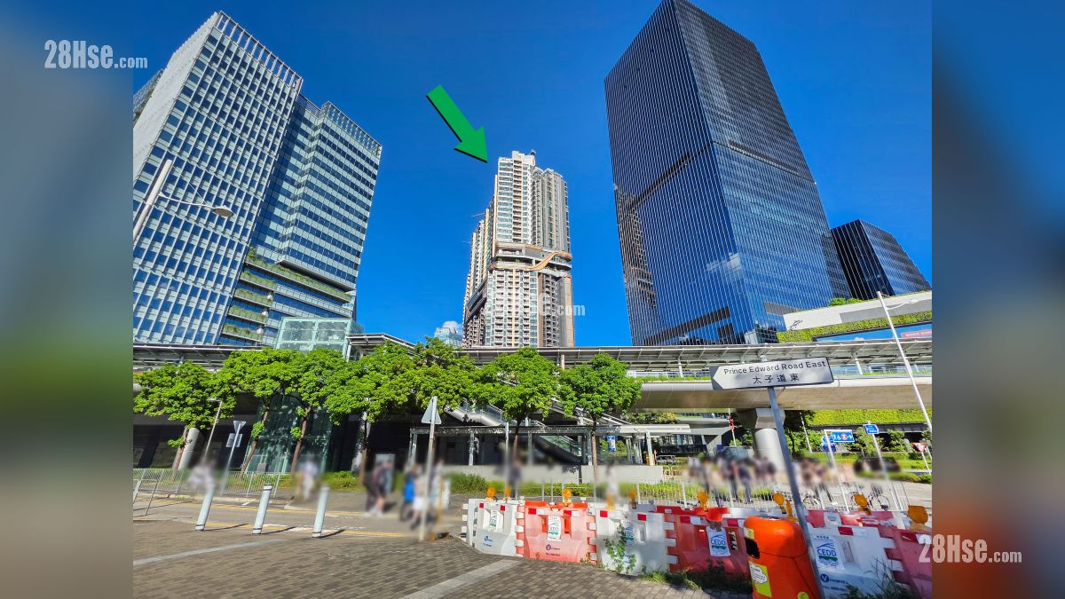 天玺天 2期 附近街道 太子道东, 项目位于绿色箭嘴部分 天玺天 2期 附近街道 太子道东, 项目位于绿色箭嘴部分
