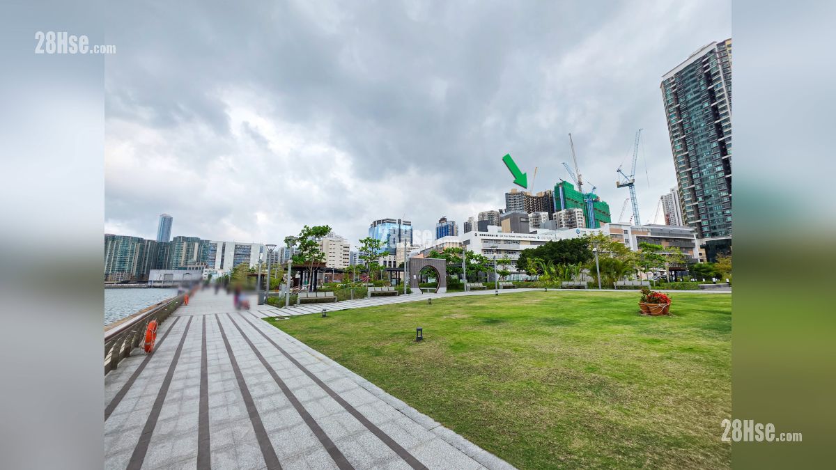 海心公園, 距離項目 (綠色箭嘴部分) 約 500 米