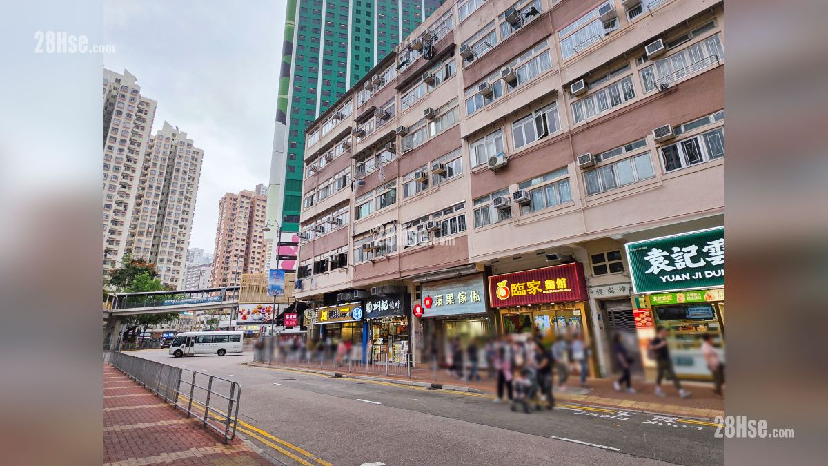 荃湾街市街一带设有食肆商铺