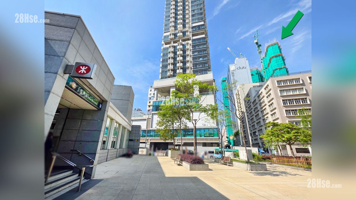 土瓜湾港铁站 D2 出口, 项目位于绿色箭嘴部分