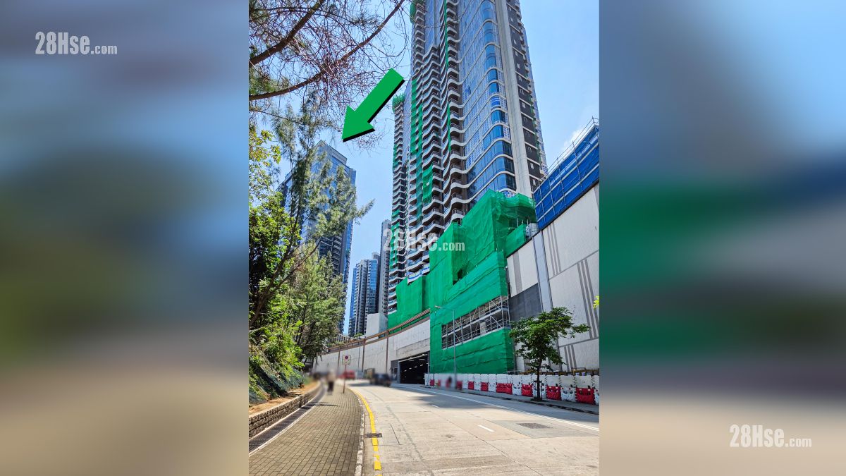 项目 (绿色箭嘴部分) 旁边为港岛南岸 5期 The Southside